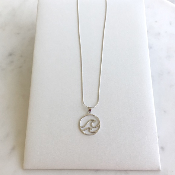 Sterling Silver Wave Necklace - Picture 7 of 12